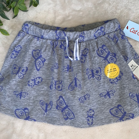 Cat & Jack Other - NWT Cat & Jack Scooter Skort XS Gray w/ Butterflies 4/5